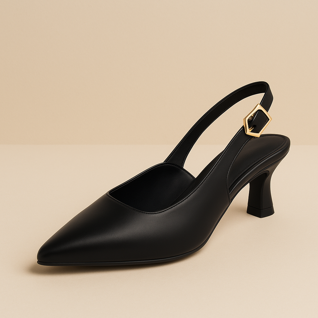sandales talon 4,5 cm femme, slingback moderne femme, sandales design avec bride haute, sandales ouvertes mode, chaussures soirée 2024, sandales géométriques élégantes, sandales à boucle femme, chaussures confortables pour fêtes, sandales tendance été, escarpins mode originales