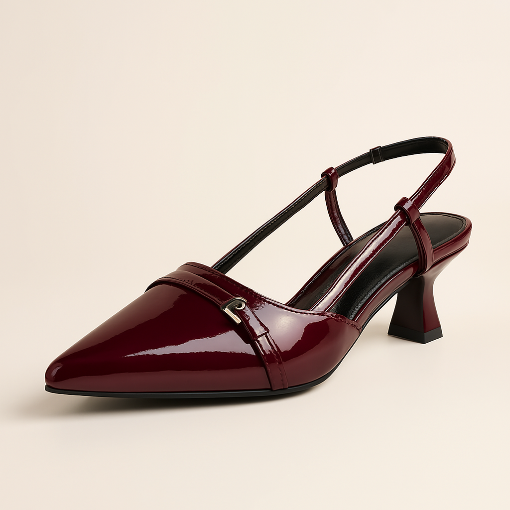 sandales femme bout pointu, slingback talon bas, chaussures femme élégantes 2025, sandales design artistique, sandales avec boucle, chaussures mode grande taille, sandales modernes confortables, talons 3 cm femme, chaussures originales femme, sandales habillées discrètes